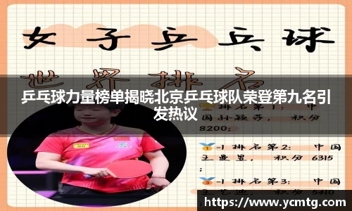乒乓球力量榜单揭晓北京乒乓球队荣登第九名引发热议